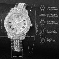 Reloj De Mujer 2PCS Moda Diamante Oro Reloj De Pulsera Lujo Con Rhinestone Reloj De Cuarzo De Aleación De Metal Dial Romano - details 4