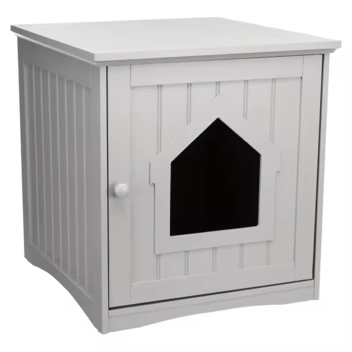 TRIXIE Casa para Gatos | Mueble de Baño Cat House, 49 × 51 × 51 cm, Blanco - 1