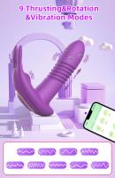 Vibrador Bluetooth APP Para Mujeres Estimulador De Clítoris Rotativo Telescópico Dildo Control Remoto G Spot Juguete Sexual Adulto Silicone Ajustable - details 1