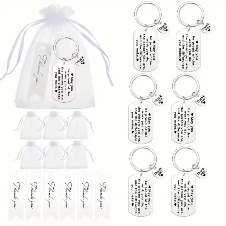 18Pcs Regalos De Agradecimiento 'Gracias' Para Mujeres Y Hombres Regalos De Apreciación Para Colleagues Profesores Llavero De Agradecimiento - 1