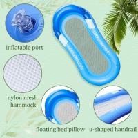 Colchoneta Piscina Adultos, 4 en 1 Hinchables para Piscina, Flotadores Piscina Plegable, Hamaca de Agua Multipropósito, Hamaca de Agua Flotante para Playa y Fiesta en Piscina - details 1