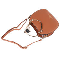 Bolso con ASA A LA Moda para Mujer, Con Correas ajustables, Adornos colgantes de animales bonitos, de cuero de PU Bandolera, Fashion Amarilla profunda W - details 4