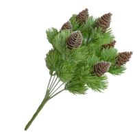 Árbol De Pino Artificial Con 7 Ramas Hojas Botánicas Verdes Simulación De Conos De Pino Para Jardín Decoración De Casa Y Bodas - details 1