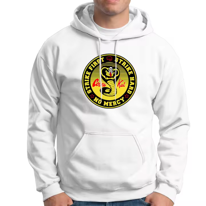 Sudadera con capucha Cobra Kai. Karate Kid. Johnny Lawrence. Daniel Larusso. Miyagi. Miguel. Robby. Halcon. Samantha. Tory. Varios colores. Todas las tallas. - 1