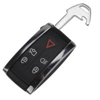 Carcasa De Llave Remota Jingyuqin Para Jaguar X XF JF XJ XE XJL F-PACE XK XKR 5 Botones Entrada Sin Llave De Acceso Inteligente Caso De Fob Inserto Hoja - details 1