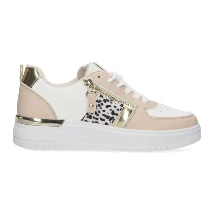 Zapatillas cómodas para mujer color apricot animal print A-66 - 1