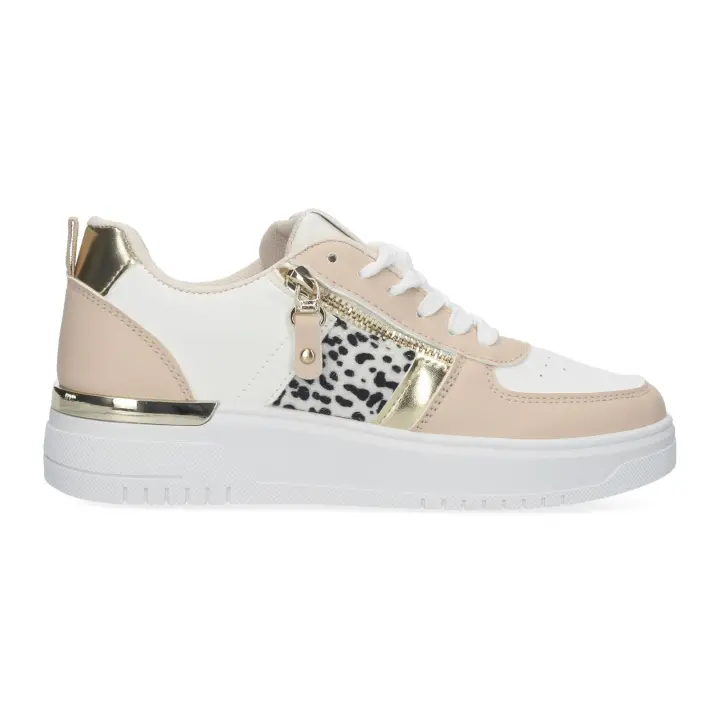 PuntoSalao Zapatillas cómodas para mujer color apricot animal print A-66 - 1