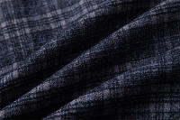 Traje Casual Para Hombre De Textura a Cuadros Azul Oscuro Ligero Para Primavera Y Verano Moda Nueva Y Trendy - details 11