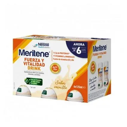 Meritene Fuerza y Vitalidad Drink Vainilla 125 ml 6 Unidades Meritene - 1