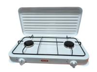 Cocina de Gas Algon Blanco (2 Fogones) Hornillo de Gas Algon con Tapa Blanco. - details 0