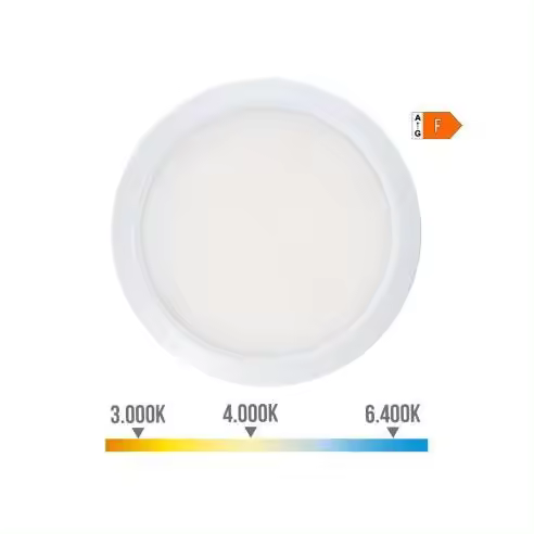 Edm Downlight Ajustable LED Superficie/Empotrar 20W 2.050lm Marco Blanco - 3 Temperaturas de Luz - 1