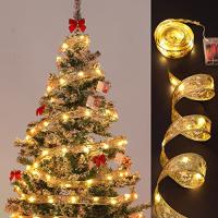 Cinta De Navidad Con Luz De Faeira Decoración DIY Para Casa Arbol De Navidad Adornos De Año Nuevo Navidad Xmas Decoración 2023 - details 1