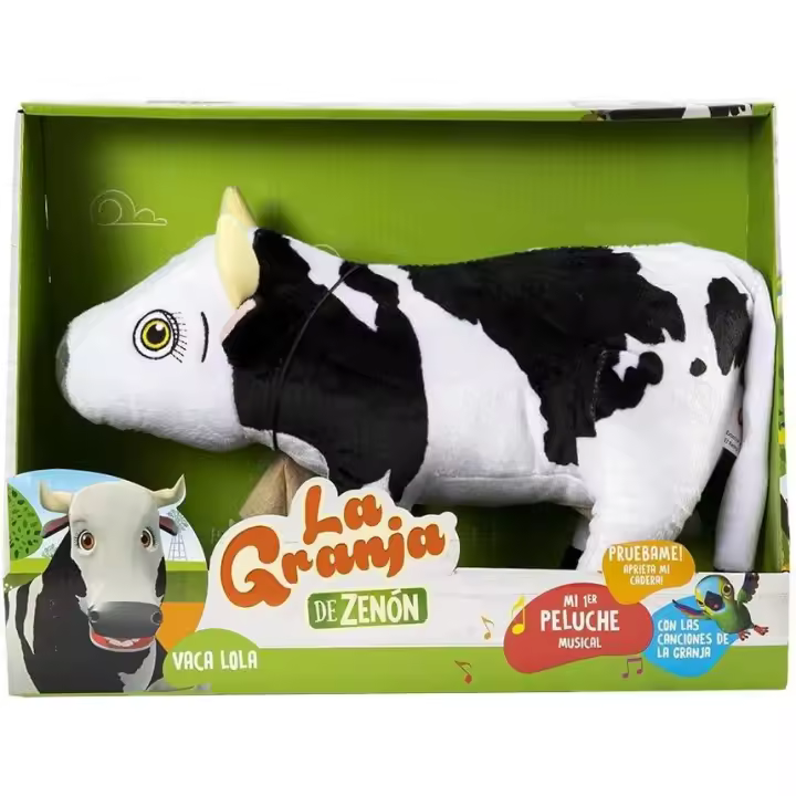 Bandai - La Granja De Zenón: Peluche DX Musical Vaca Lola (80003) - 1