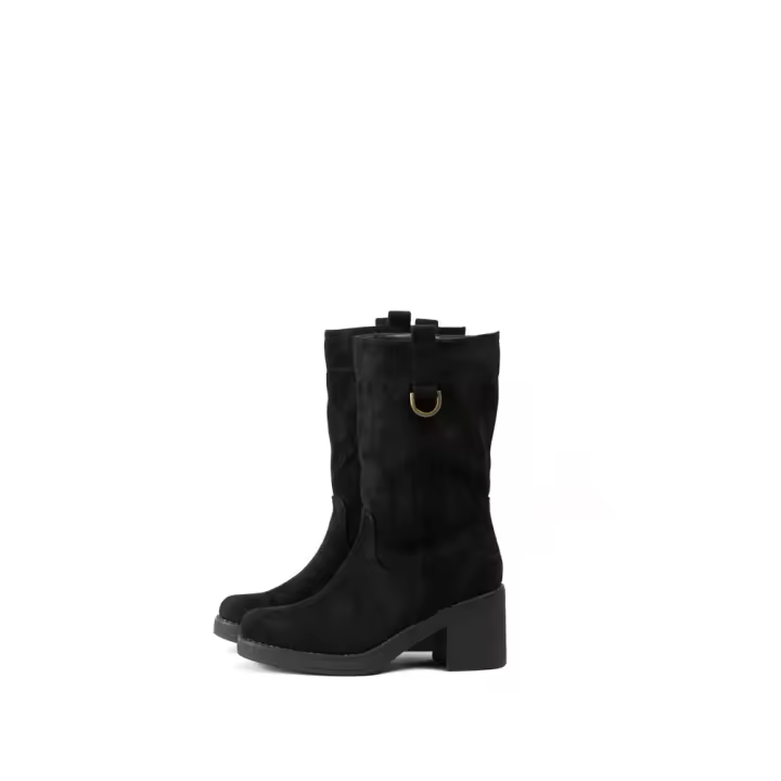 Paloma Wang Botas de Gamuza Beige con Tacón Medio - 1