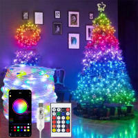 Luces De Cadena LED Faeir Para Bodas Y Fiestas Navideñas Impermeables Con Cambio De Color Rainbow Decoración De Hogar Irregular DC Auto-Contenida - details 0