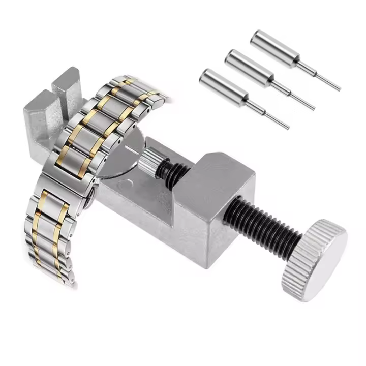 Kit de extricarón de Eslabones de Reloj con 3 pasadores adionales-Herramienta para ajustar Correa de Reloj de manera fácil y rápida - 1