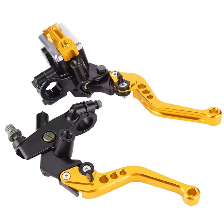 Par De Manillares Universales Para Cilindro Mayor De Freno Y Embrague De Motocicleta Tamaño 7/8''(22mm) Reservorio Incluido - 1
