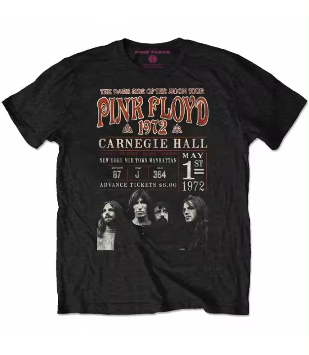 PINK FLOYD Carnegie '72 Camiseta ECOLOGICA Licencia Oficial RockOff  PFECOTS01MB - 1
