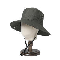 Sombrero De Pescar De Hombre Para Verano Resistente Al Sol Con Gran Alas Sombreros De Pescar Al Aire Libre Transpirables Y Anti UV - details 7