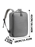 Mochila De Negocios Para Hombre 16 Pulgadas Con USB Y Carga Portátil Ligera Para Viajes Y Movilidad Cierre De Cremallera Material Oxford Y Nylon - details 0