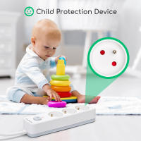 Aigostar Regleta alargador de 3 Tomas con Interruptor y Protección Infantil, 3 /5M, Francés, Blanco, 16A 250V - details 1