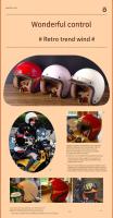Casco De Motocicleta Retro Cálido Para Hombres Y Mujeres Estilo Americano Mitad De La Cabeza Para Crucero En Invierno Material ABS Peso 850G - details 2