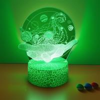 Lámpara Nocturna LED 3D Ilusión Sistema Solar Nueve Planetas Lava Cambio De Color Regalo Para Niños Decoración De Habitación Luz De Mesa - details 5