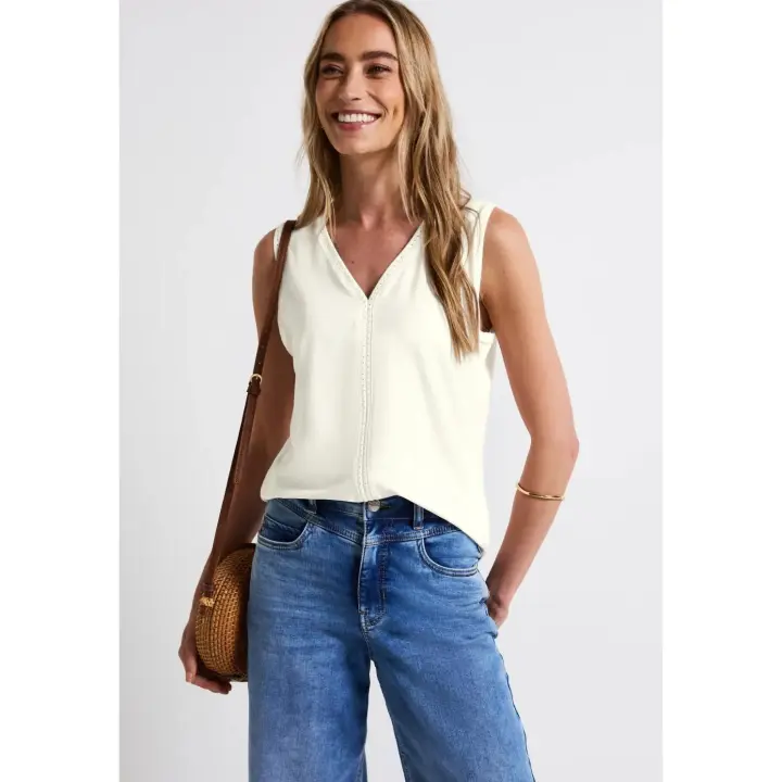 Street One Mod. PS323333 - Top de punto con detalles de crochet para mujer - 1