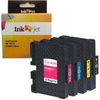 Ricoh GC41 pack 4 tinteiro pigmentada Compatible GC41 (405765/405761, 405766/405762, 405767/405763, 405768/405764) - details 2