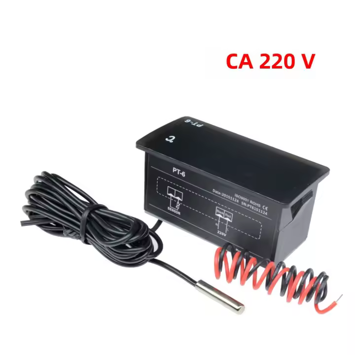 Medidor De Temperatura Para Coche PT-6 Termómetro Y Higrómetro Digital Con Sensor NTC Medidor De Humedad Y Temperatura Electrónico - 1