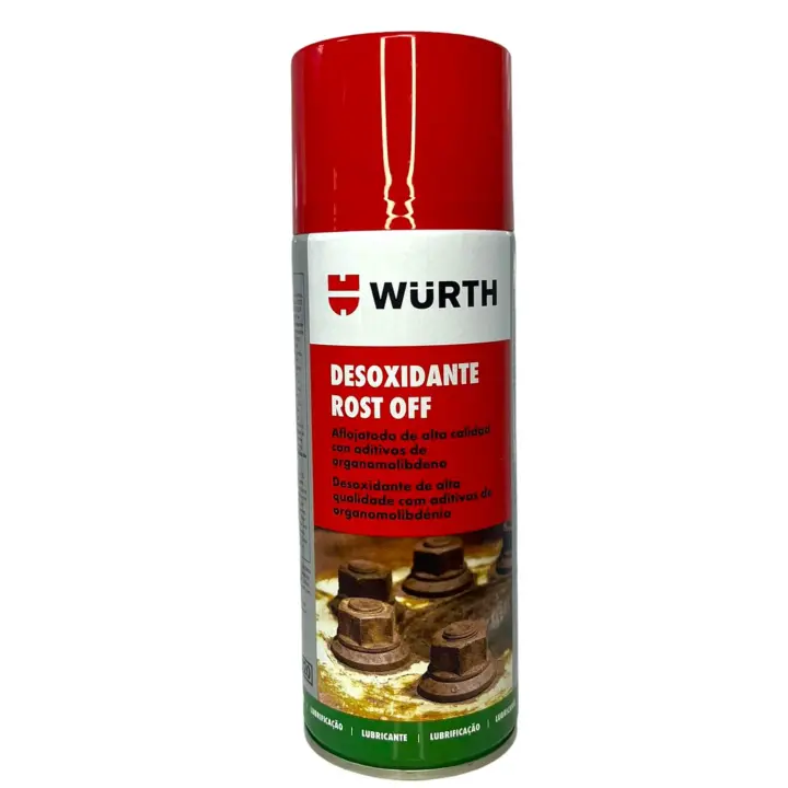 Desoxidante Rost Off WURTH - Aflojatodo para Tornillos, Pernos, Tuercas y Roscas  - Eliminación de la corrosión y el óxido con aditivos de organomolindénio - 1