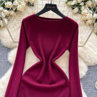 Nuevo Abrigo De Otoño Para Mujer Con Mangas Flare Y Cuello Redondo Dress De Patchwork Colorido Con Volantes Slim Mini Para Fiesta - details 19