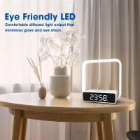 Lámpara de escritorio de 20W y Cargador inalámbrico de 5W 3 grados de Brillo Luz de Reloj despertador with Reloj y sensitive al tacto para REAG, Cabeza, dormitorio, Oficina - details 0