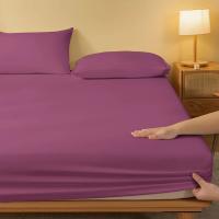Sábana Sólida Mate 1 Pieza Colcha Morada Para Dormitorio Cama Simple Sin Fundas De Almohada Material Poliéster 100% - details 3