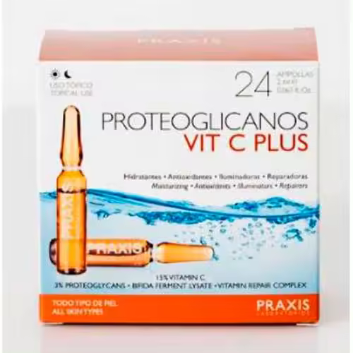 Praxis Proteoglicanos Vit C Plus - Ampollas Hidratantes Antioxidantes Iluminadoras Reparadoras - 1