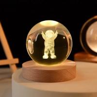 Lámpara De Cristal 3D Luz Galáctica Planetaria Luz Nocturna Para Decoración Del Hogar Regalo De Navidad Luz De Noche Para El Lado Del Cama - details 0