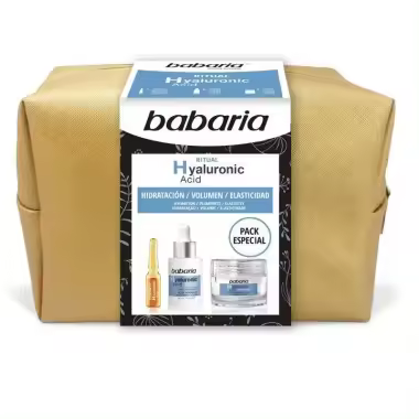 Pack especial Babaria neceser dorado, ritual Hyaluronic ( ampolla+serum +crema) - 1