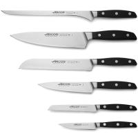 ARCOS Manhattan - Set de 6 Cuchillos de Cocina - Acero Inoxidable Forjado Nitrum® - Mango de Polioximetileno Negro (POM) - details 0