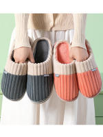 Zapatillas De Casa Para Hombres Y Mujeres Invierno Calientes De Peluche Algodón Con Tacón Alto Suela EVA Zapatos Unisex - details 2