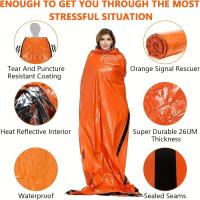 Bolsa De Sueño De Sobrevivencia Portátil Impermeable Para Camping Al Aire Libre Equipo De Seguridad Primera Ayuda Rescate Mylar Aislante De Térmica - details 7
