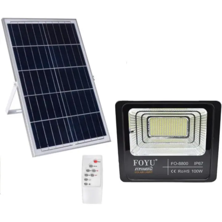 Foco LED Exterior Solar Coshano 100W | Luz Blanca 6500K | 224 Leds | Mando a Distancia - 1