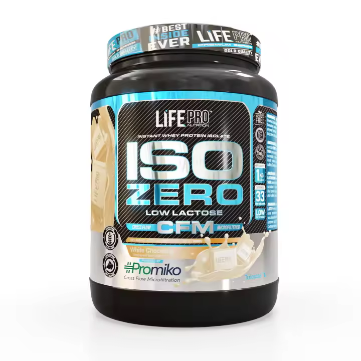 LIFE PRO NUTRITION ISOLATE ZERO 1KG - Hasta un 87% de Proteína - Aislado de Suero de Leche - Bajo en Grasas y Carbohidratos - 1