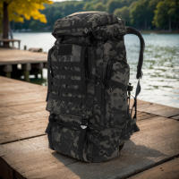 Mochila De Camuflaje 80L Respirable Y Cómoda Impermeable Y Resistente Al Desgaste Para Escalada Deportes Al Aire Libre Esquí Senderismo - details 7