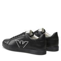 Emporio Armani Zapatillas Zapatos de cuero Hombre Negro X4X598 XN633 K001 - details 2