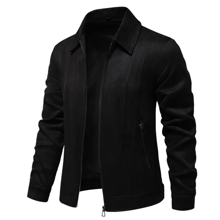 2024 Otoño e Invierno Chaqueta de Solapa Nueva Chaqueta de Moda para Hombres Chaqueta de Ante para Hombres al Aire Libre - 1