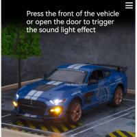 Modelo De Coche Escala 1/24 Mustang Shelby GT500 Juguete De Metal Con Sonido Luz Y Función Retroceso Regalo Para Niños - details 9