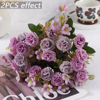 2PCS Decoración De Hogar Con Flores Artificiales Bouquet De Flores Falsas Para Boda Flores Para Novia Decoración De Habitación Plantas De Interior - details 11