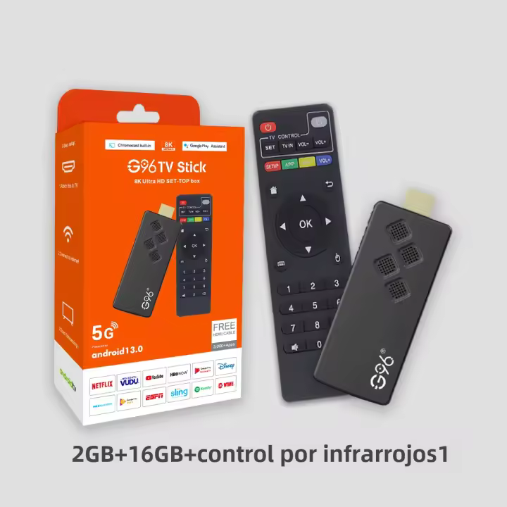 G96 de Alto Rendimiento TV, dispositivo con Android 13,0, 8K, ATV, H313, 2GB de RAM, 8GB de ROM, Q2, control remoto por infrarrojos, WiFi Dual para V - 1