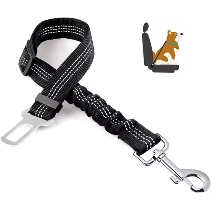 Cinturones de seguridad para perros para automóviles - Cinturón de seguridad para perros Bungee elástico ajustable - Arnés de seguridad para perros resistente y duradero - 1