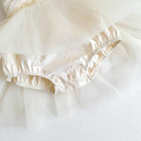 Bailarina Romper Para Bebés Niñas 0-2 Años Vestido De Malla Con Gran Lazo Traje De Baile Princesa Estilo Activo Ropa De Verano - details 7